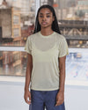 BASERANGE Classic Bamboo Fiber and Cotton Slim Fit T-Shirt Collection Round Neck Bottoming Shirt French BAS-TTTS-BL-AU25-PIER GREEN (TOCT TTTS)